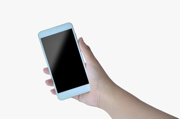 hands holding the phone