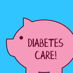 Handwriting text Diabetes Care. Conceptual photo Journal for the health care practitioner to treat diabetes