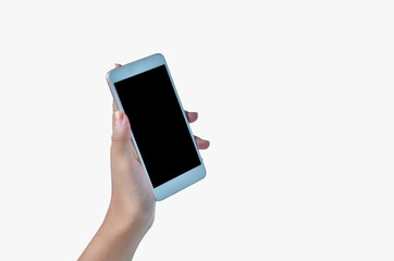 hands holding the phone