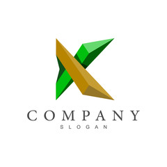 logo letter k, initial company logo letter k + k icon with a simple look + letter x with a luxurious look