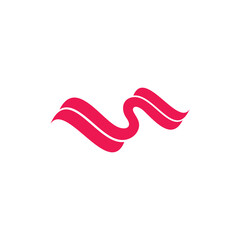 simple ribbon movement logo vector
