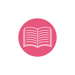book thin line education logo vector