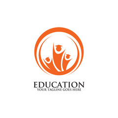 Education logo design vector template