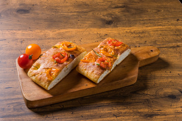 イタリアのパン　フォカッチャ Italian bread（Focaccia）