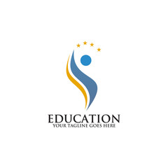 Education logo design vector template