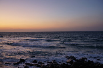 夕暮れの海の風景景色