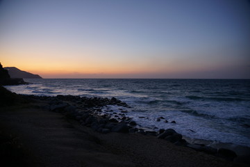 夕暮れの海の風景景色