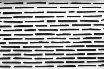 White and black brick wall in seamless patterns on background , horizontal texture abstract