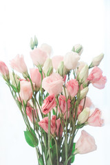 bouquet of lisianthus ( Eustoma flowers)  is a charming flower.