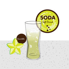 soda soft drink fruit graphic cup