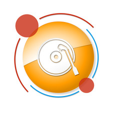 okrągły baner z ikoną © vempireart