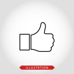 like icon vector. Thumbs up icon. social media icon. Like and dislike icon. Thumbs up and thumbs down eps10