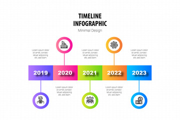 timeline minimal infographic template