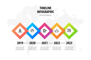 timeline minimal infographic template