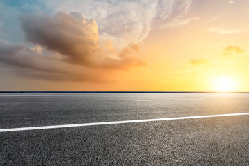 Empty road and sky nature landscape