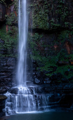 Belmore Water Falls, New South Wales. Cascading Water on Rocks and Pond.