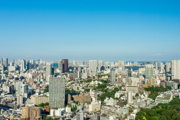 Fototapeta premium 高層ビルから眺める東京の風景