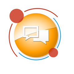 okrągły baner z ikoną  © vempireart