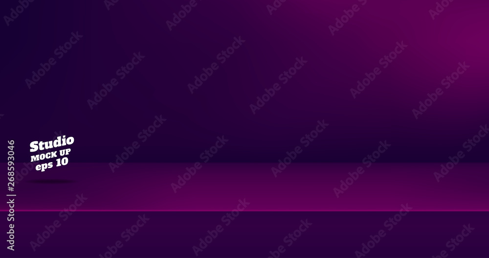 Aufkleber Vector,Empty color purple and pink studio table room background ,product display with copy space for display of content design.Banner for advertise product on website.