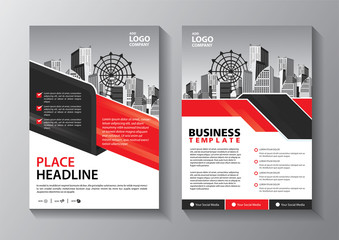 Brochure design, cover modern layout, annual report, poster, flyer in A4 with colorful triangles, geometric shapes for tech, science, market with light background