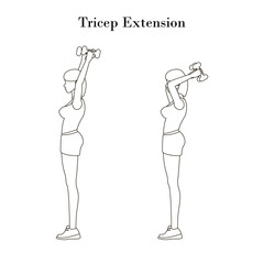 Tricep extension exercise outline