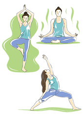 Woman yoga and meditation