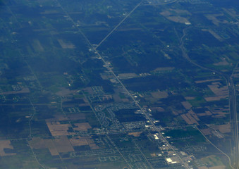 wisconsin field in drone point of view