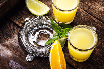 Fresh cocktail drinks