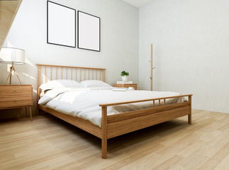 Clean, elegant and spacious bedroom at home