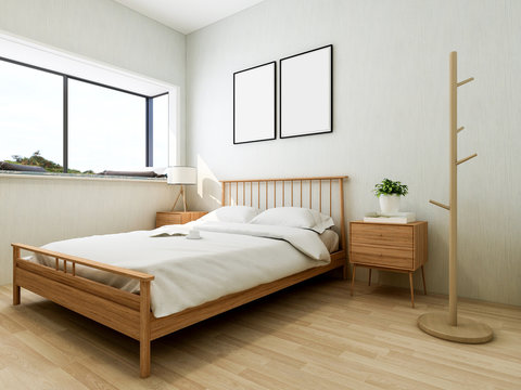 Clean, elegant and spacious bedroom at home