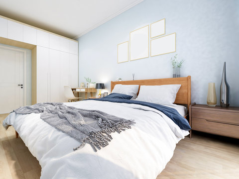 Elegant and warm bedroom design
