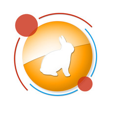 okrągły baner z ikoną  © vempireart