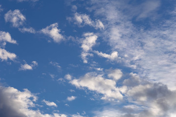 clouds,taken just before sunset in spring