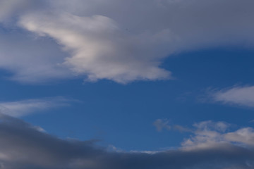 Fototapeta na wymiar clouds,taken just before sunset in spring