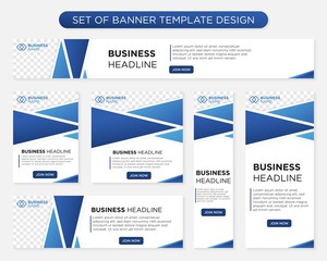 set of promotion kit banner template design with modern and minimalist concept user for web page, ads, annual report, banner, background, backdrop, flyer, brochure, card, poster, presentation lauyout 