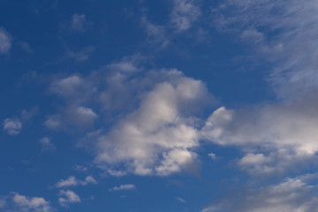 clouds,taken just before sunset in spring