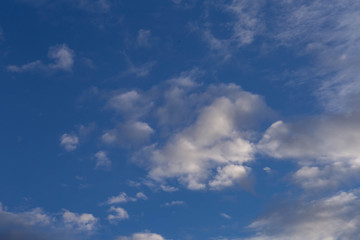 clouds,taken just before sunset in spring