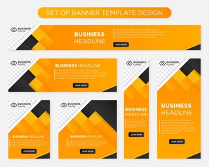 set of modern banner template design with modern and simple concept user for web page, ads, annual report, banner, background, backdrop, flyer, brochure, card, poster, presentation layout 