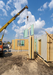 Construction of new and modern modular house