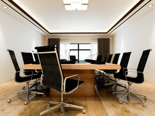Modern company meeting room 3D design rendering