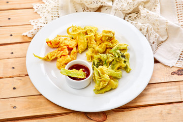 super crispy vegetable tempura, vegan-gluten free
