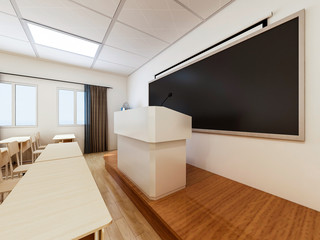 Modern school classroom interior design
