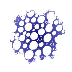 Vector illustration. Bubbles in zazlichnyh forms.Circle. Illustration for interior decoration, texture, ornament, pattern. Bubbles without black stroke.