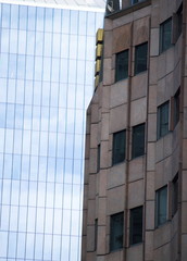 Naklejka premium Contrast in the buildings of the City, London