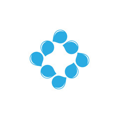 Fototapeta na wymiar square fresh water symbol logo vector