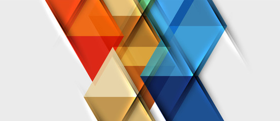 Triangle geometrical modern business presentation design template