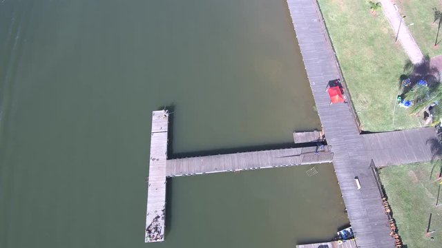 Paranoa lake deck north exit, beautiful afternoon in the Brazilian capital