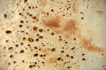 Homemade bread cooked on wood fire