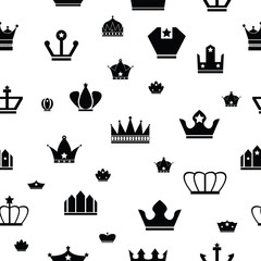 crown seamless pattern background icon.