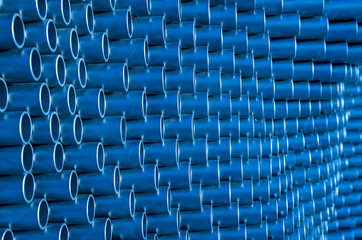 Fototapeta premium Abstraction - detail of blue metal pipes